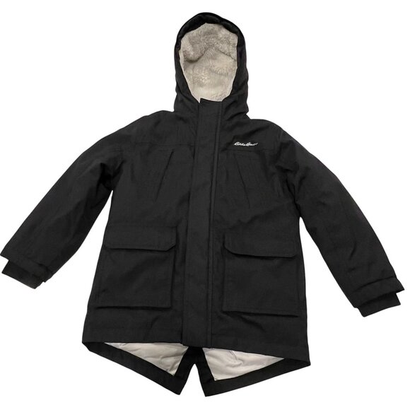 Eddie Bauer Kid's Down Parka, Black, XS 5/6 - Picture 10 of 10